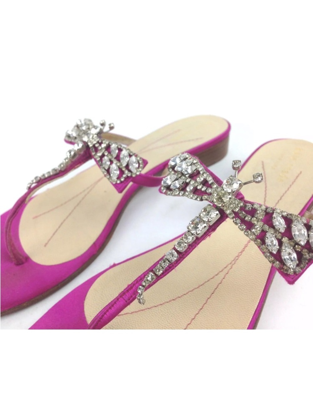 kate spade Pink Jeweled Bow Thong Sandals
